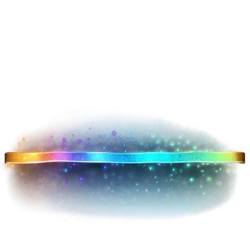 a rainbow colored line with stars in the background
