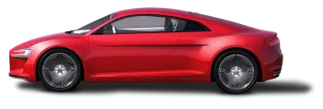 a red car on a white background