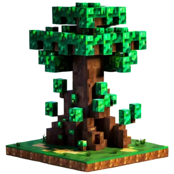 an image of a tree in minecraft
