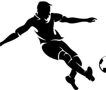 a soccer player kicking the ball