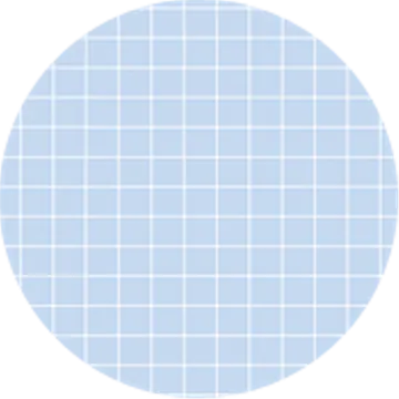 a white circle with blue squares on it