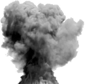 a black smoke cloud on a white background