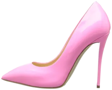 a pair of pink high heels on white background