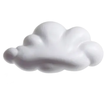 a small white cloud shaped object on a white background