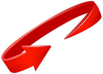 a red arrow on a white background
