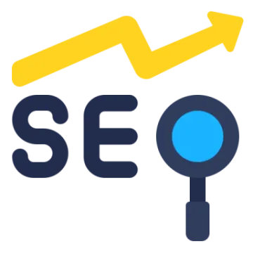 the seo logo with an arrow pointing up