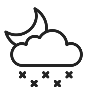 a black and white icon of a cloud with rain