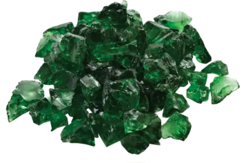 a pile of green crystals