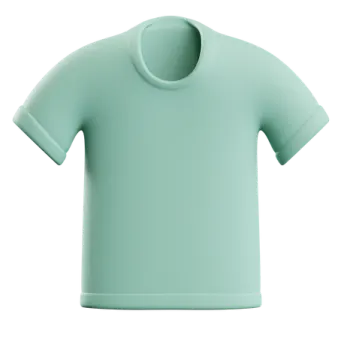 a green t - shirt on a white background