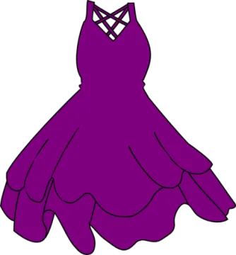 a purple dress on white background