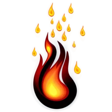 a fire with flames on it
