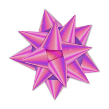 a pink star on a white background