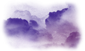 a watercolor painting of clouds and stars