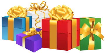 a pile of colorful gift boxes