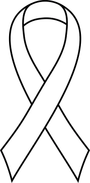 a black and white image of a ribbon