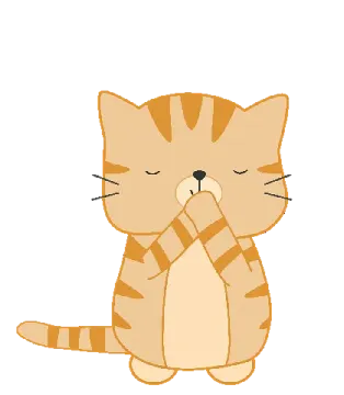 an orange and white cat with its eyes closed