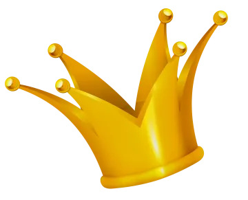 a golden crown on a white background