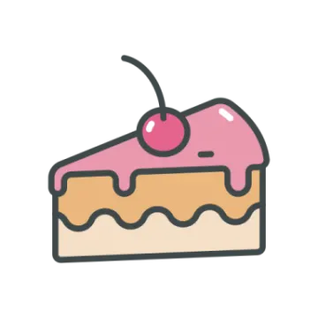 a piece of cake with a cherry on top
