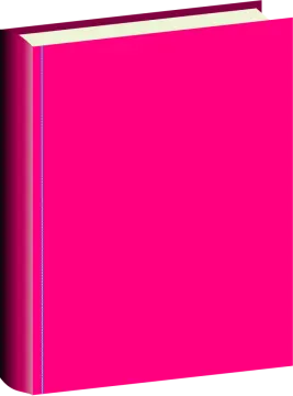 a pink book with a white cover
