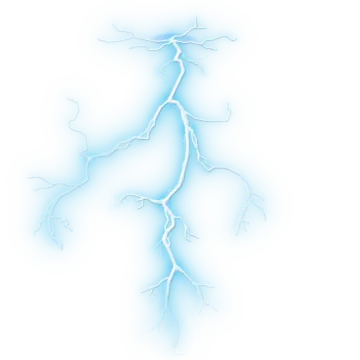 a lightning bolt on a white background