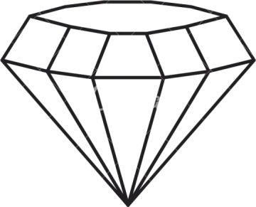 a diamond outline on a white background