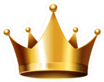 a gold crown on a white background