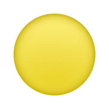 a yellow ball on a white background