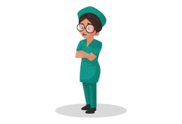 an illustration of a female surgeon