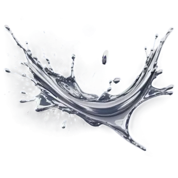 a splash of water on a white background