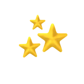 three yellow stars on a white background