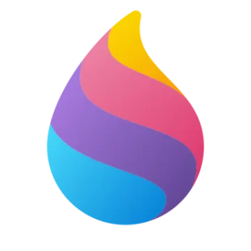 the logo for a water drop