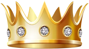 a gold crown with diamonds on it