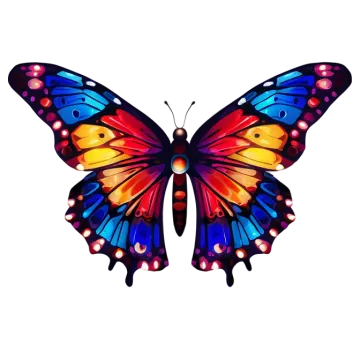 a colorful butterfly on white background