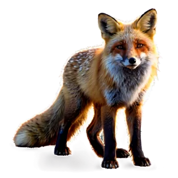 a close up of a fox on a white background