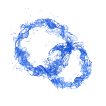 blue smoke on a white background