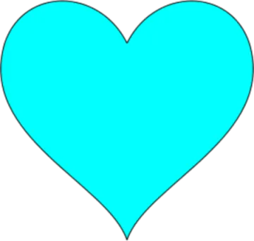 a blue heart