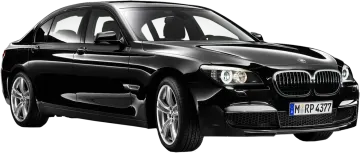 a black bmw car on a white background