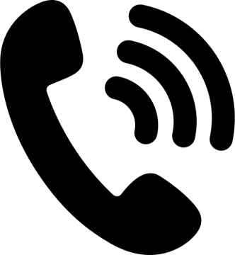 a black and white phone icon