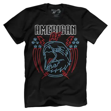 a black t - shirt with the american eagle logo