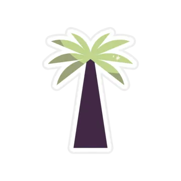 a palm tree with a star on top