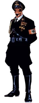 a drawing of a man in a police uniform