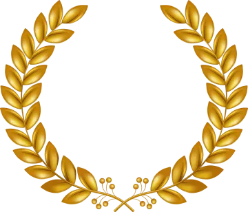 a gold laurel wreath