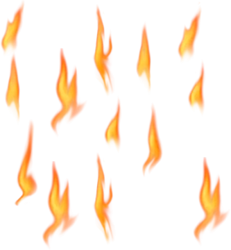 fire flames on a white background