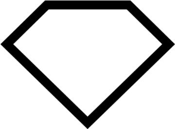 a black and white diamond logo