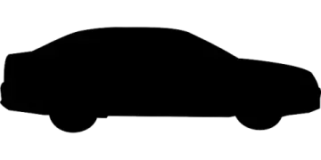 a car silhouetted on a white background