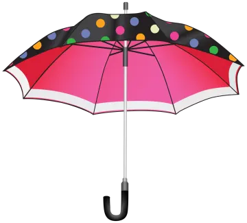an umbrella with polka dots on it