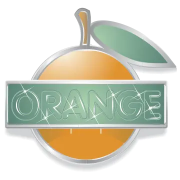 an orange with the word orange on it