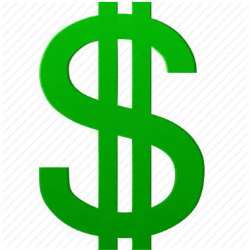 a dollar sign on a white background