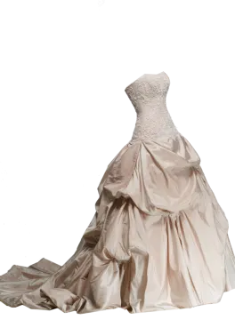 a wedding dress on a white background