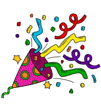 a drawing of a slice of pizza with colorful toppings